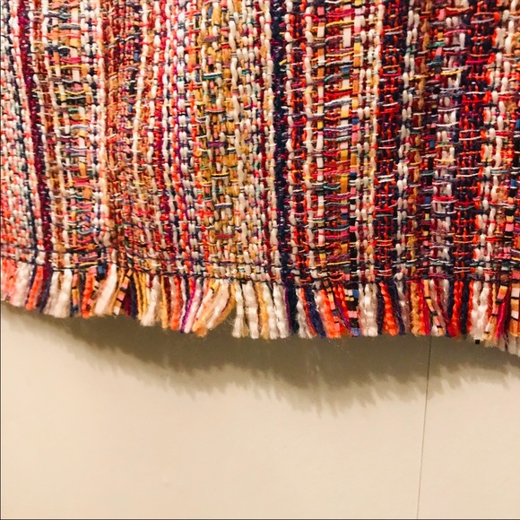 Maeve Colorful Tweed Fringe Tank Top Shirt - Picture 6 of 6